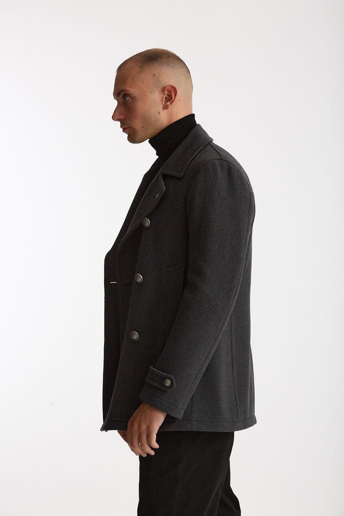 Peacoat in lana grigio men Tagliatore - 1