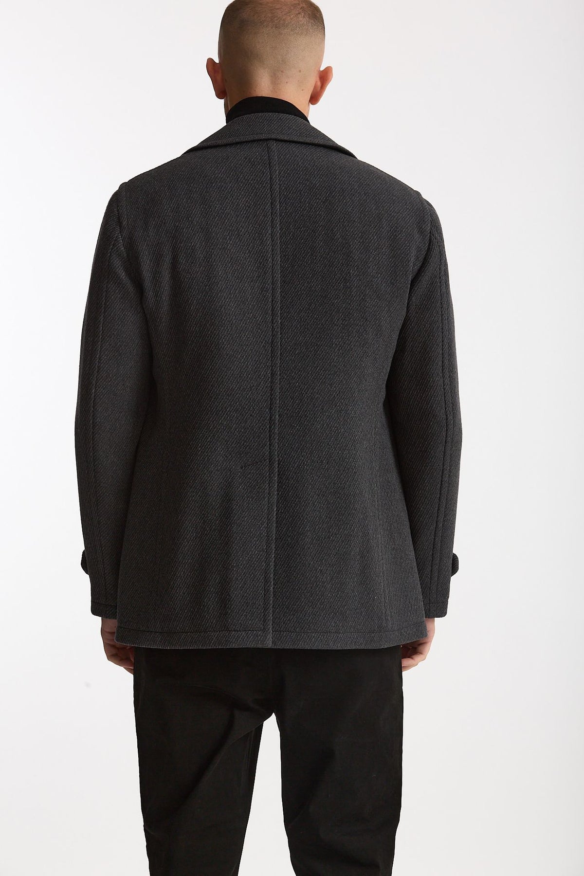 Peacoat in lana grigio men Tagliatore - 3