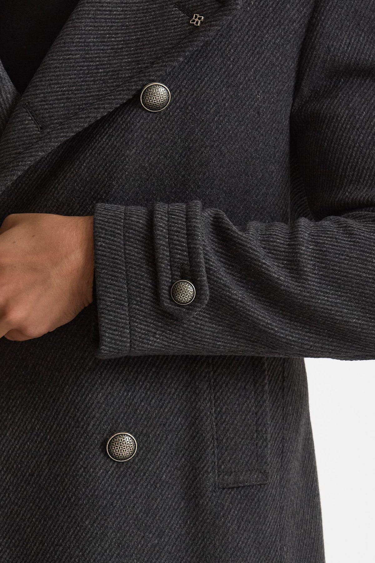 Peacoat in lana grigio men Tagliatore - 5
