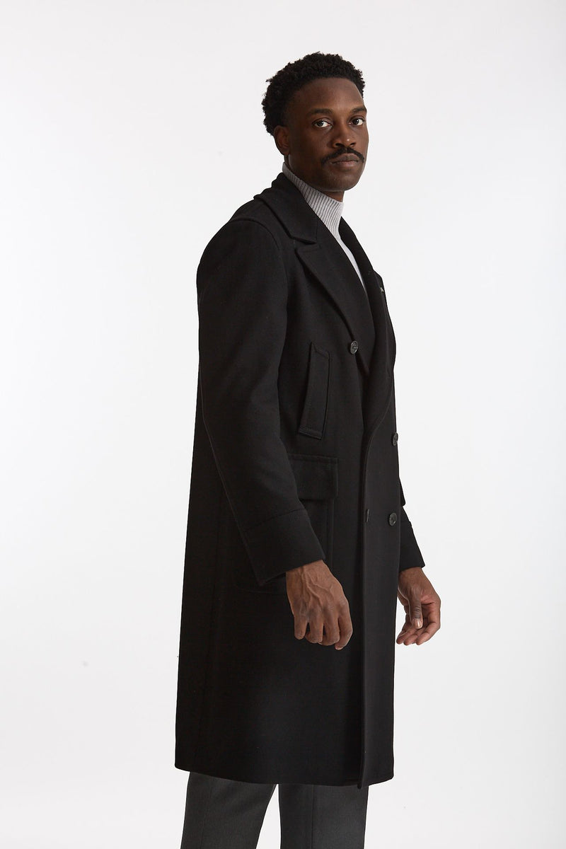 Cappotto PINO LERARIO doppiopetto nero men Tagliatore - 4