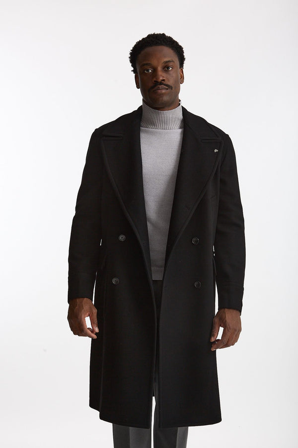 Cappotto PINO LERARIO doppiopetto nero men Tagliatore