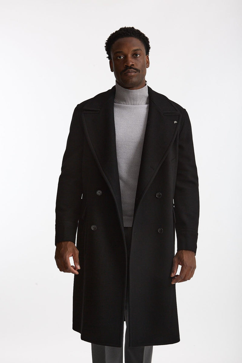 Cappotto PINO LERARIO doppiopetto nero men Tagliatore - 1