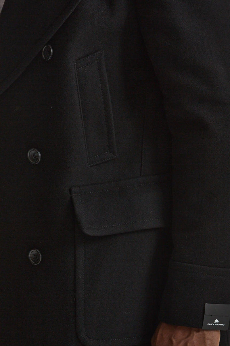 Cappotto PINO LERARIO doppiopetto nero men Tagliatore - 8