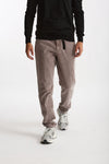 Pantalone in velluto lavato stretch grigio men White sand - 1