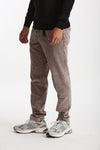 Pantalone in velluto lavato stretch grigio men White sand - 4