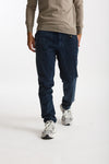 Pantalone in velluto lavato stretch blu men White sand - 1
