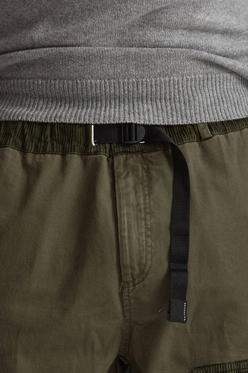 Pantalone Cotone fermo verde militare men White sand - 5