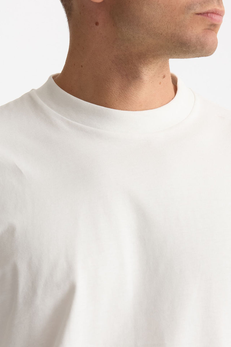 T-shirt manica lunga in cotone bianco men Woc - 5