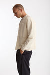 Felpa cardigan in cotone panna men Woc - 1