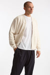 Felpa cardigan in cotone panna men Woc - 3