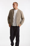 Felpa cardigan in cotone tortora men Woc - 1