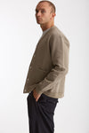 Felpa cardigan in cotone tortora men Woc - 2