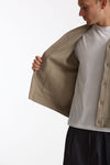 Felpa cardigan in cotone tortora men Woc - 5