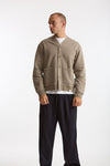Felpa cardigan in cotone tortora men Woc - 6
