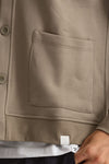 Felpa cardigan in cotone tortora men Woc - 7