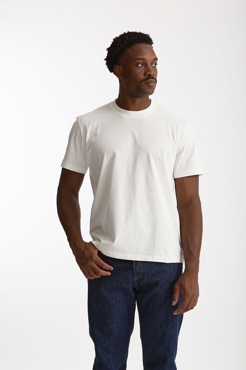 T-shirt girocollo in cotone bianco men Woc - 1