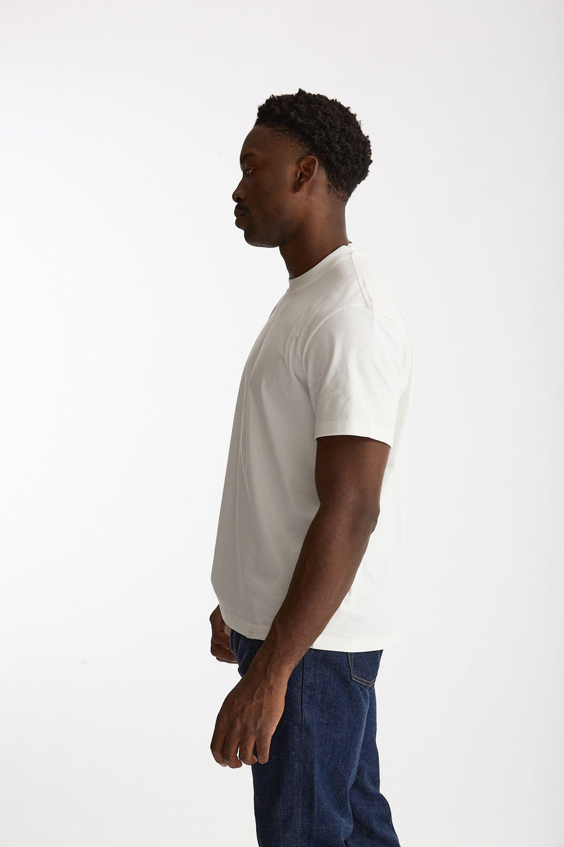 T-shirt girocollo in cotone bianco men Woc - 2