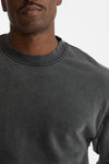 Felpa girocollo in cotone lavato grigio men Woc - 5