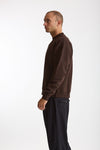 Felpa girocollo in cotone marrone men Woc - 2