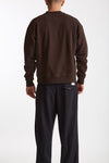 Felpa girocollo in cotone marrone men Woc - 3