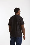 T-shirt girocollo in cotone nero men Woc - 4