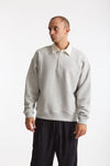 Felpa polo in cotone grigio men Woc - 1