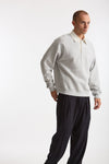 Felpa polo in cotone grigio men Woc - 4