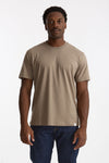T-shirt girocollo in cotone tortora men Woc - 1