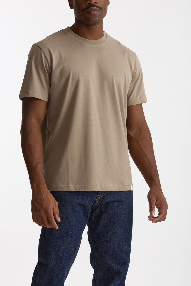T-shirt girocollo in cotone tortora men Woc - 4