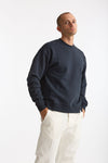 Felpa girocollo in cotone blu men Woc - 4