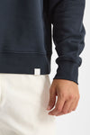 Felpa girocollo in cotone blu men Woc - 5