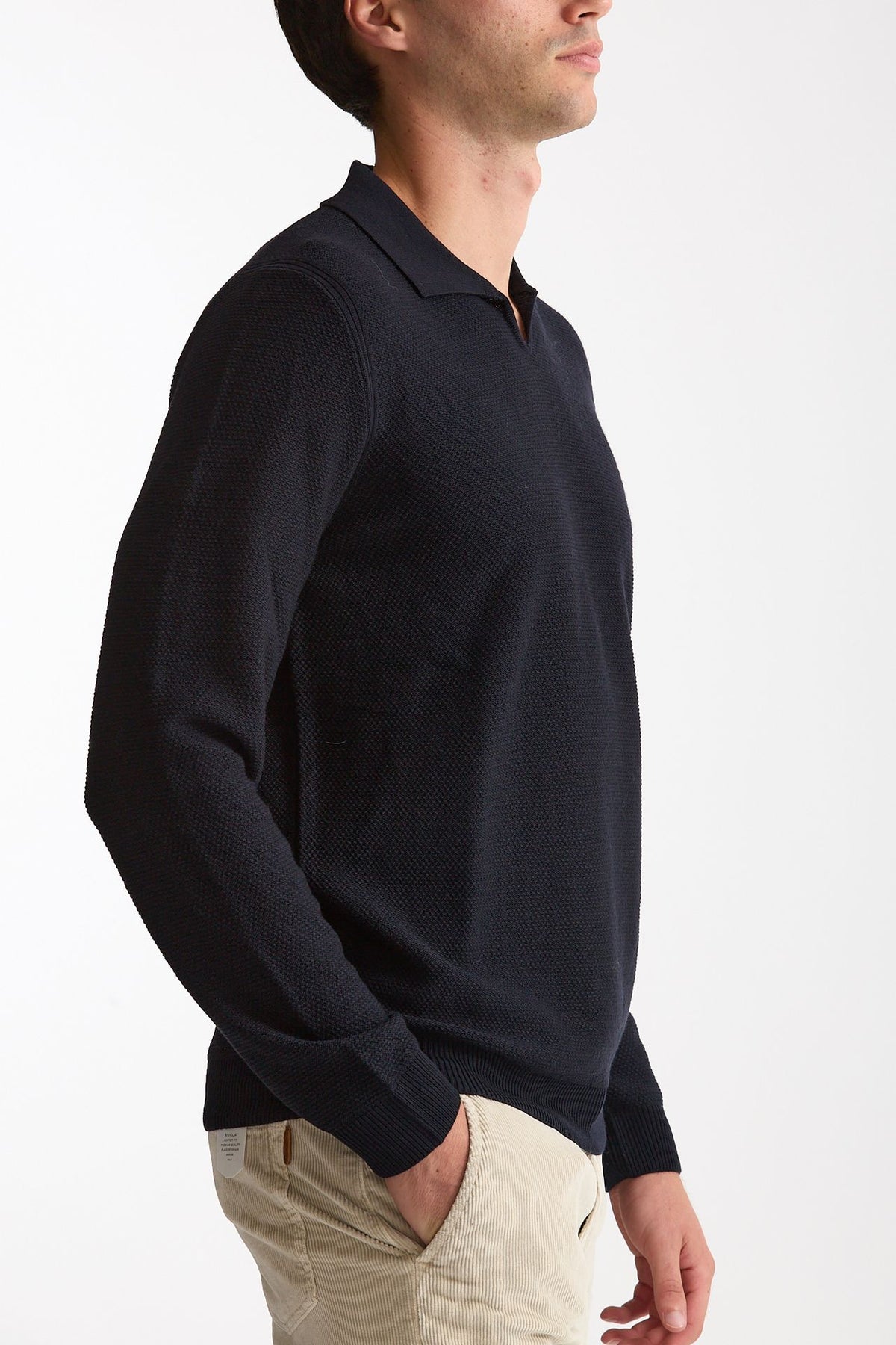 Maglia polo in lana blu men Zanone - 4