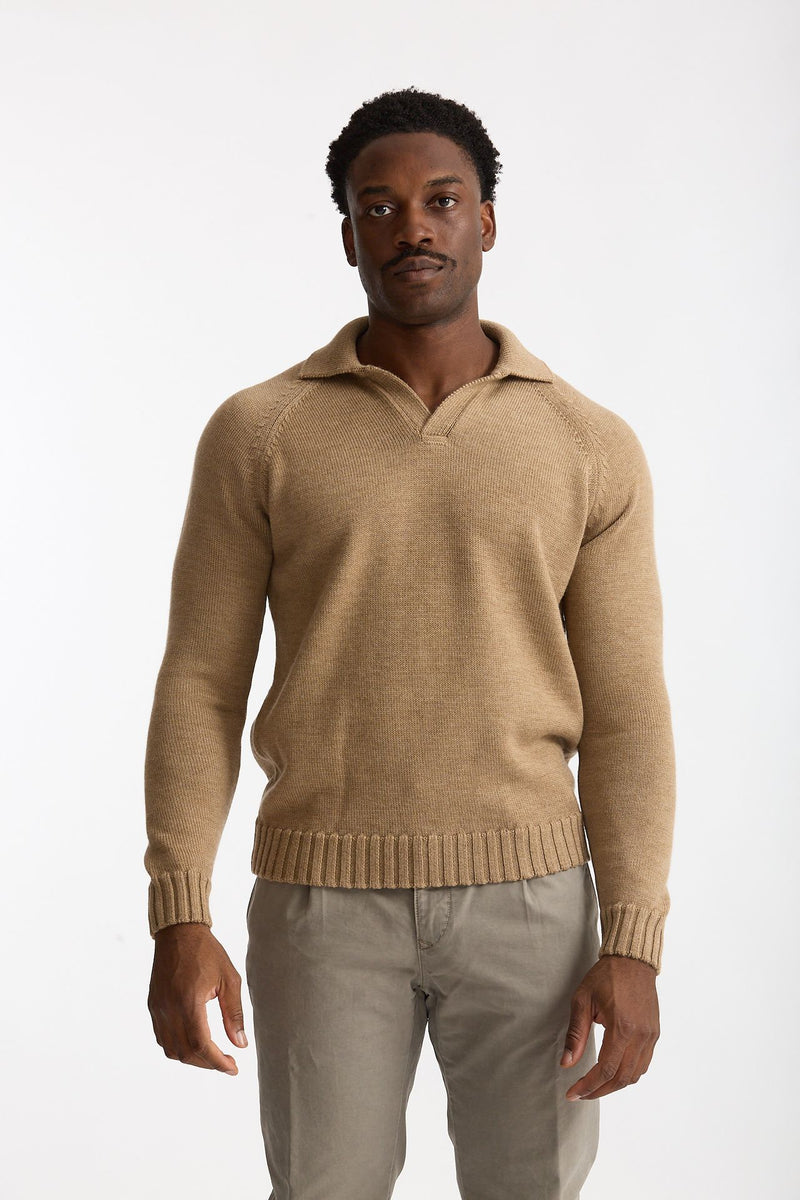 Maglia polo in lana cammello men Zanone - 1