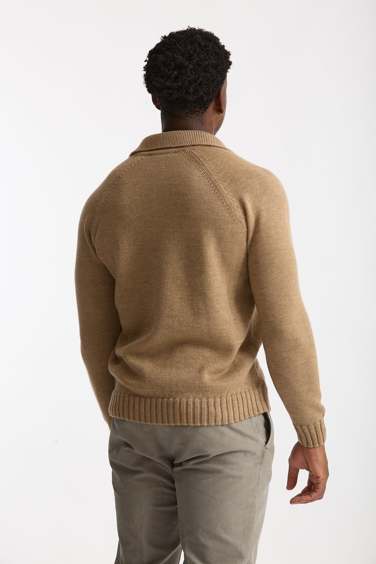 Maglia polo in lana cammello men Zanone - 3