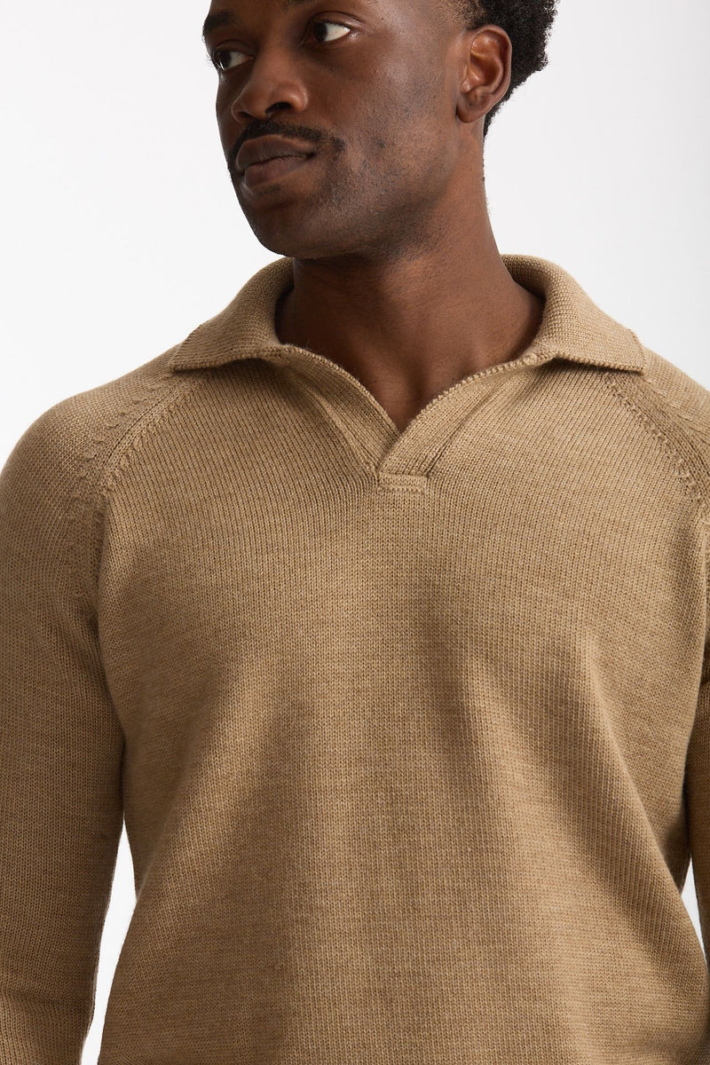 Maglia polo in lana cammello men Zanone - 5