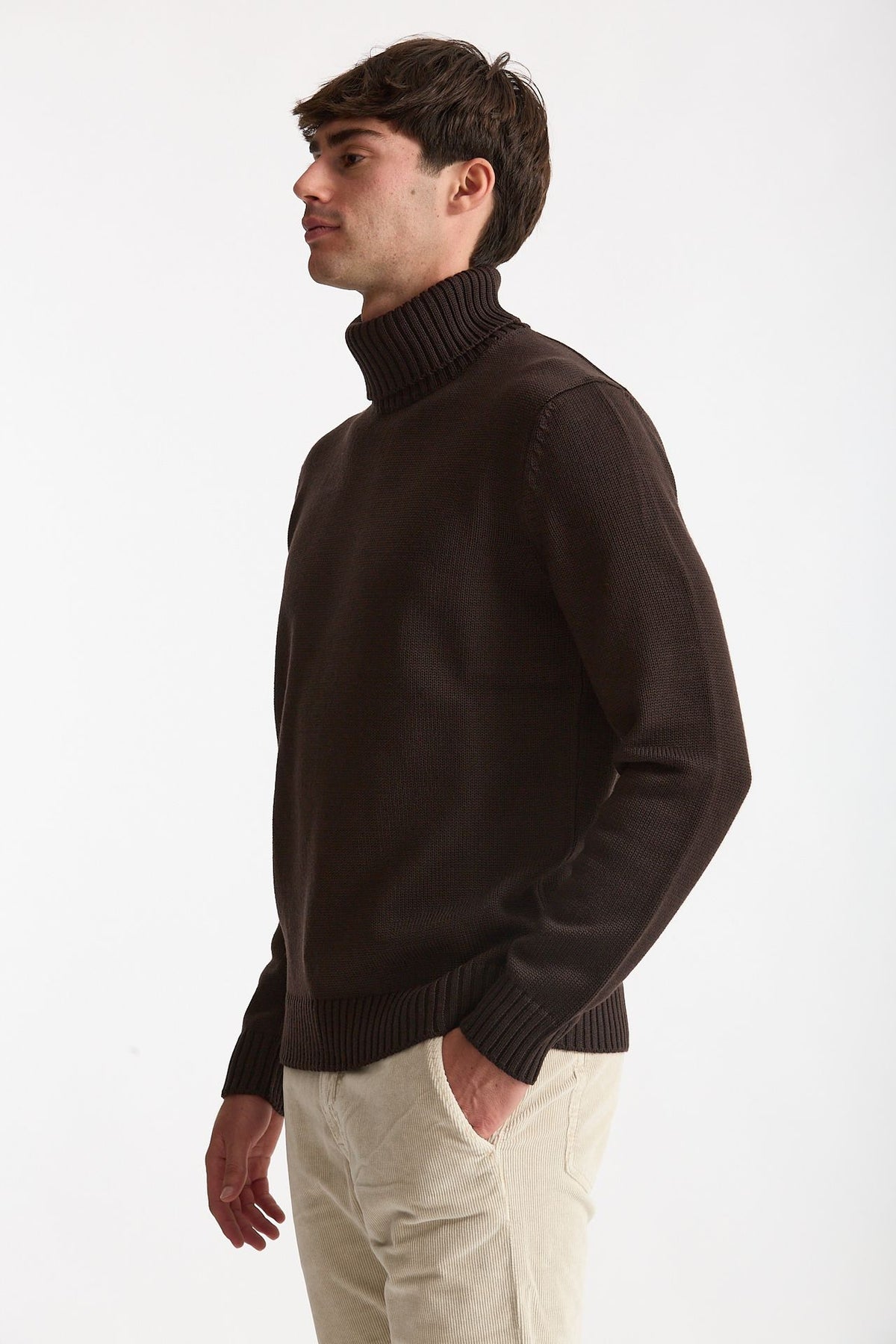 Dolcevita in lana marrone men Zanone - 3