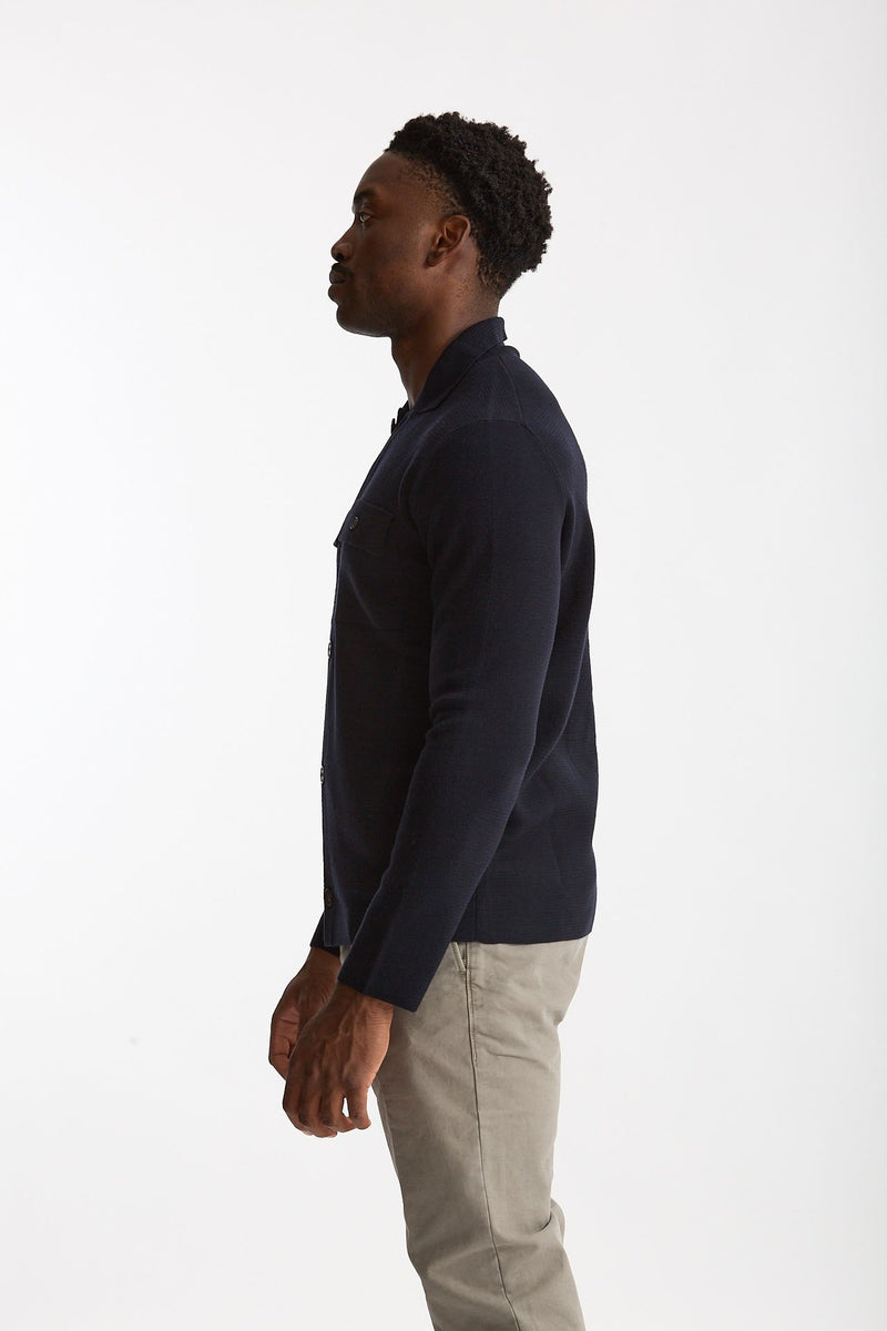 Cardigan in lana blu men Zanone - 3