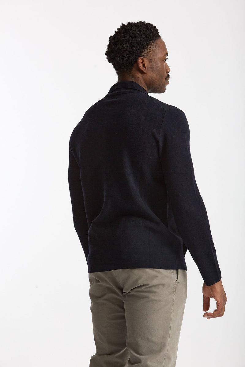 Cardigan in lana blu men Zanone - 4