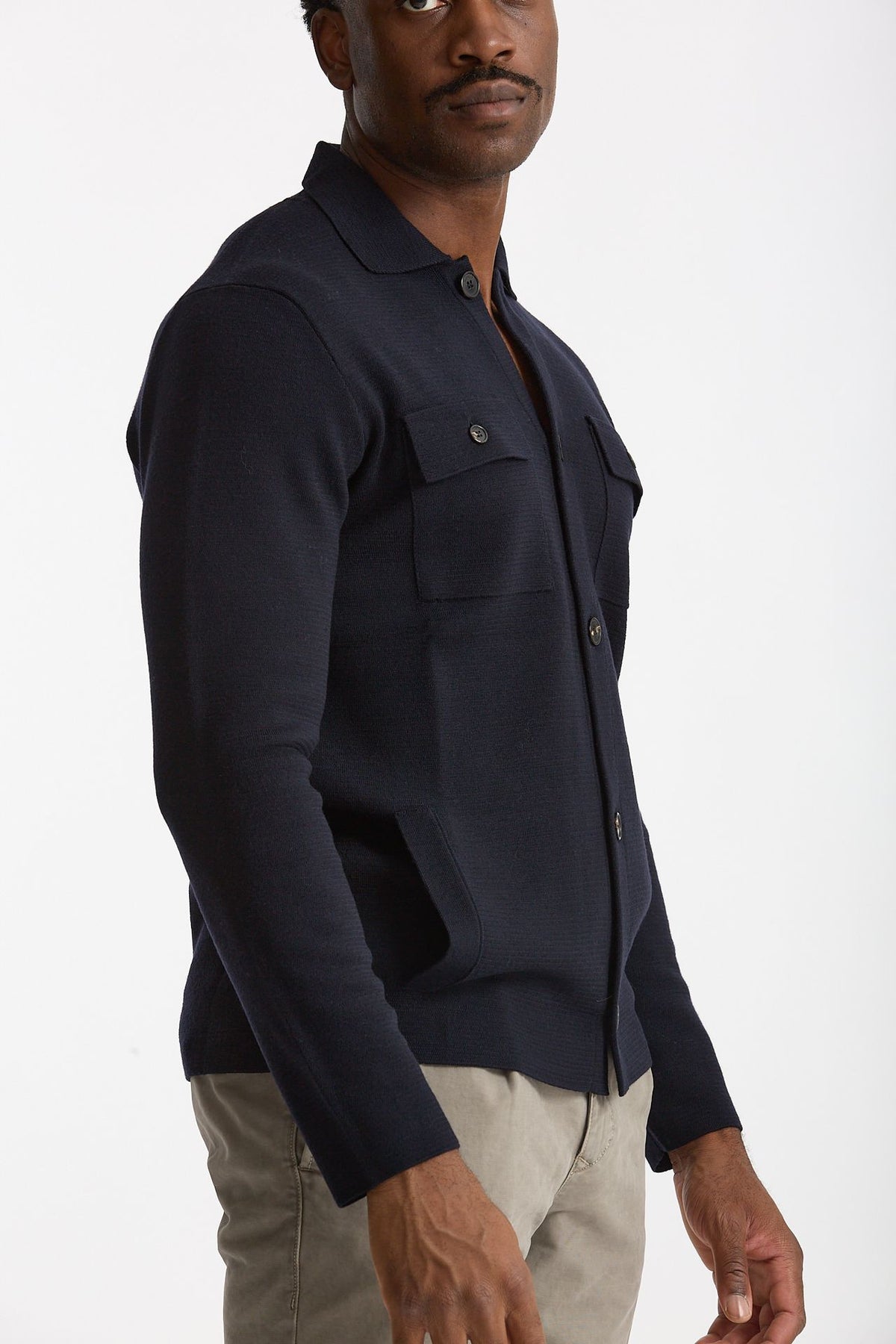 Cardigan in lana blu men Zanone - 5