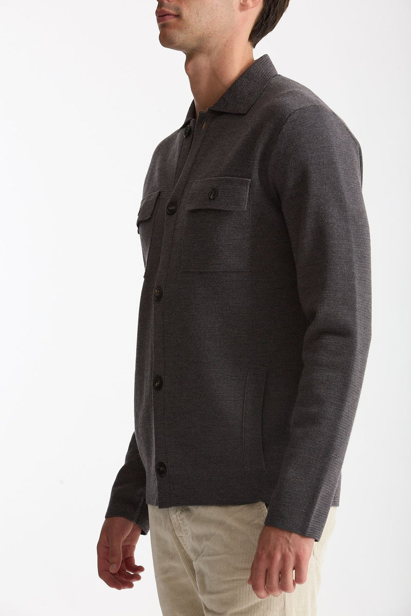 Cardigan in lana grigio men Zanone - 2