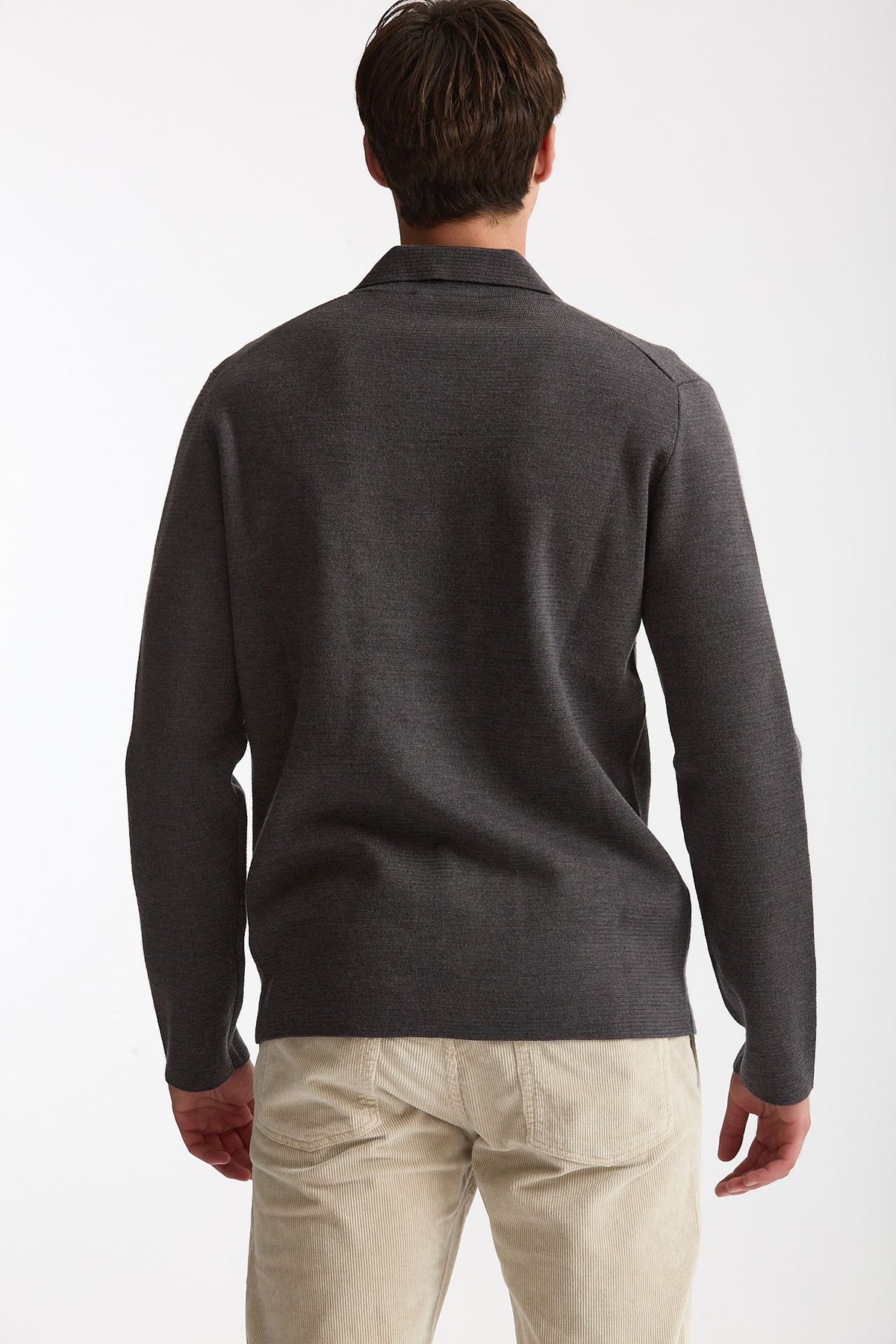 Cardigan in lana grigio men Zanone - 3