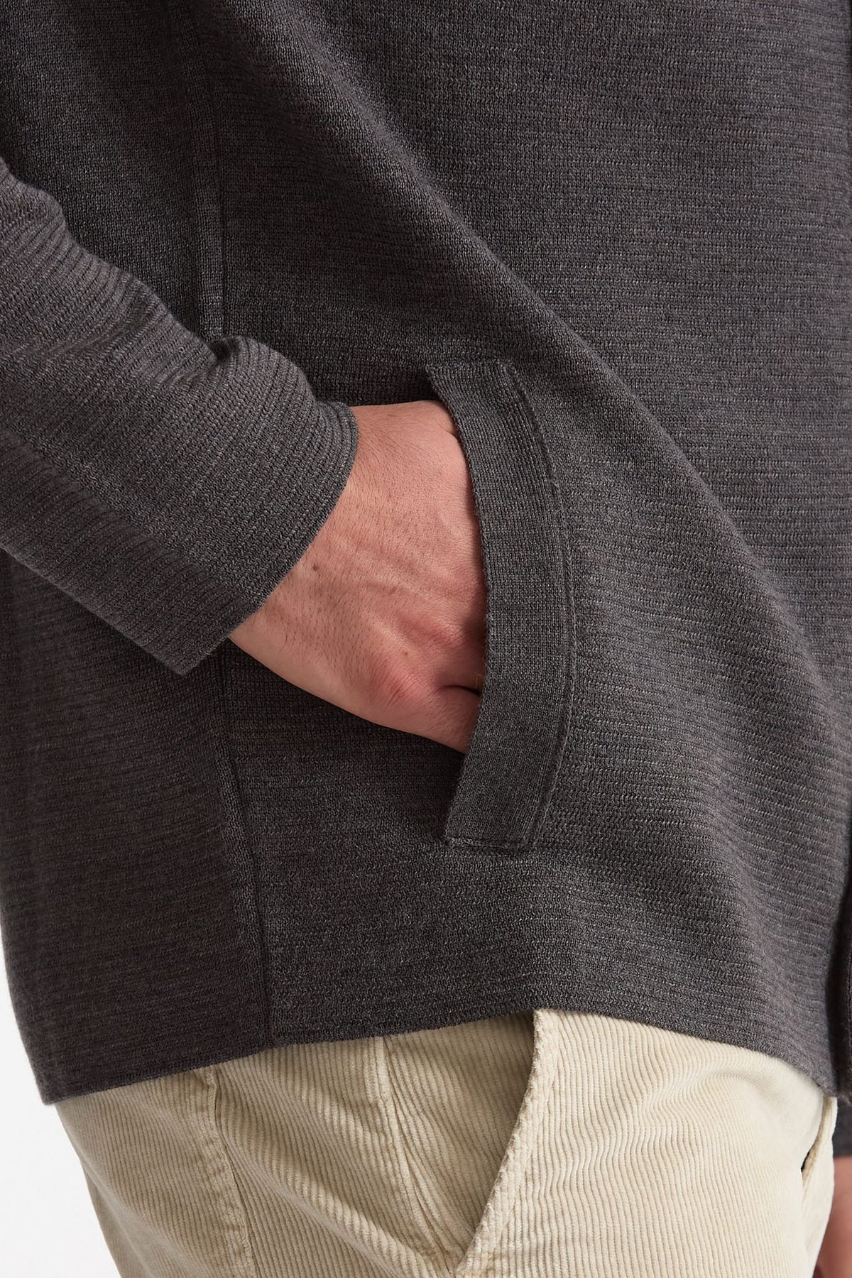 Cardigan in lana grigio men Zanone - 5
